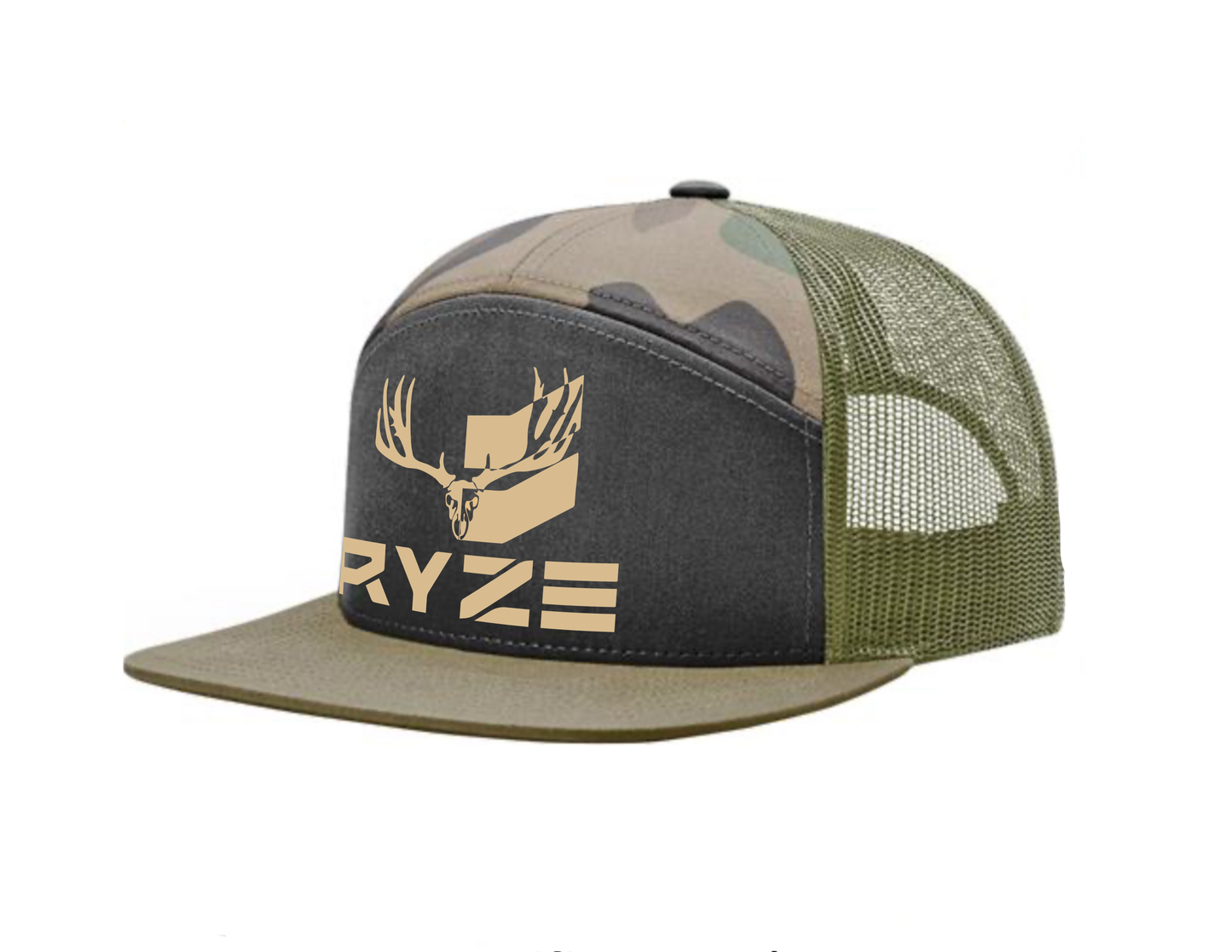 RYZE Flat Brim Mule Deer Hat Camo+Mtn lion giveaway