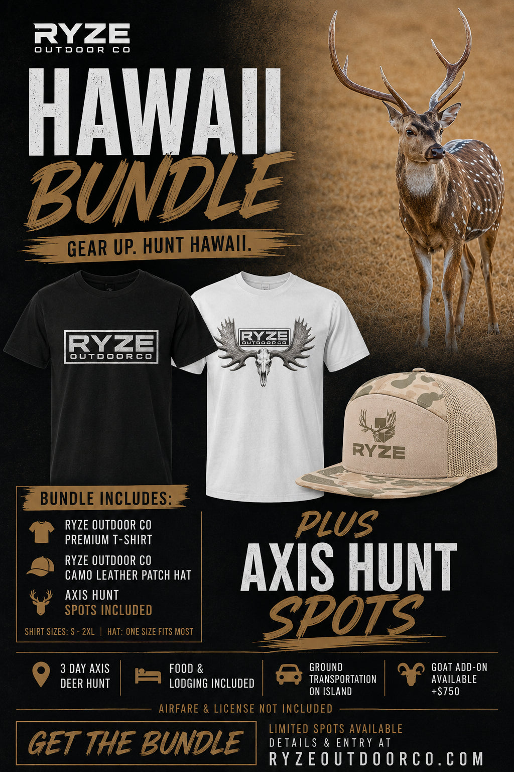 Axis Hawaiin Bundle - Includes Shirt and Hat!